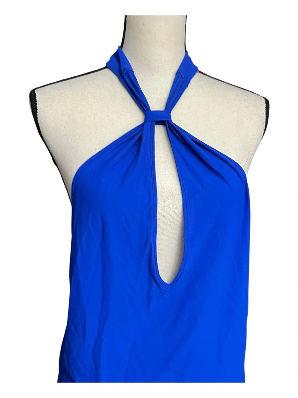 Luli Fama Royal Blue Deep V Swim Coverup Dress Size M
